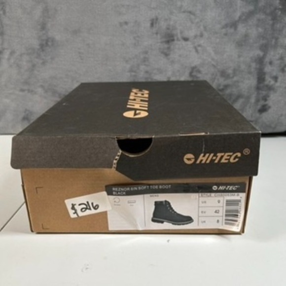 Hi-Tec Reznor Soft Toe Boots Black Ankle Workwear 6in Casual Mens Size 9 New - Picture 13 of 13